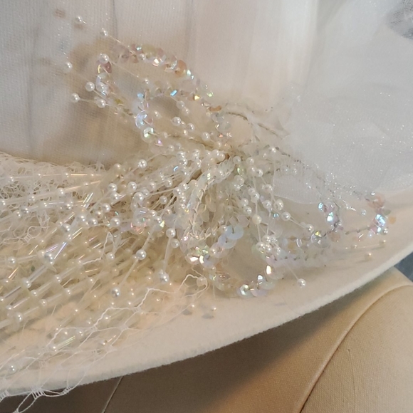 Bailey 7 1/8 western wedding bridal hat - Picture 9 of 13